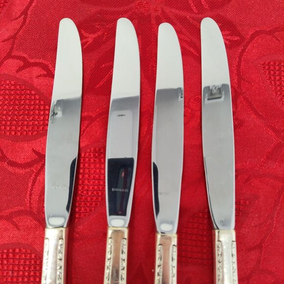8 BK 1940'S Wm ROGERS "EXQUISITE" Butter Knives Silver Plated Beautiful - Picture 4 of 11
